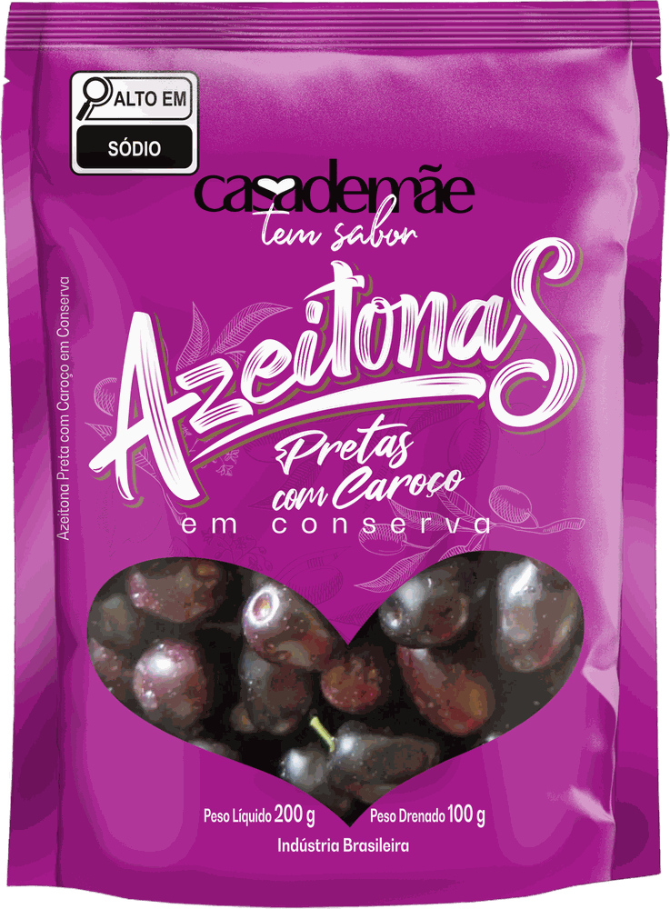 Azeitonas Pretas com Caroço 200g