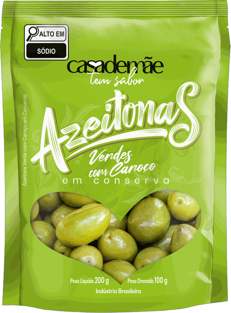 Azeitonas Verdes com Caroço 200g
