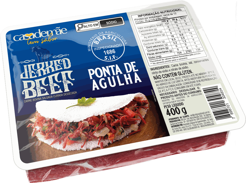 Jerked Beef Ponta de Agulha 400g