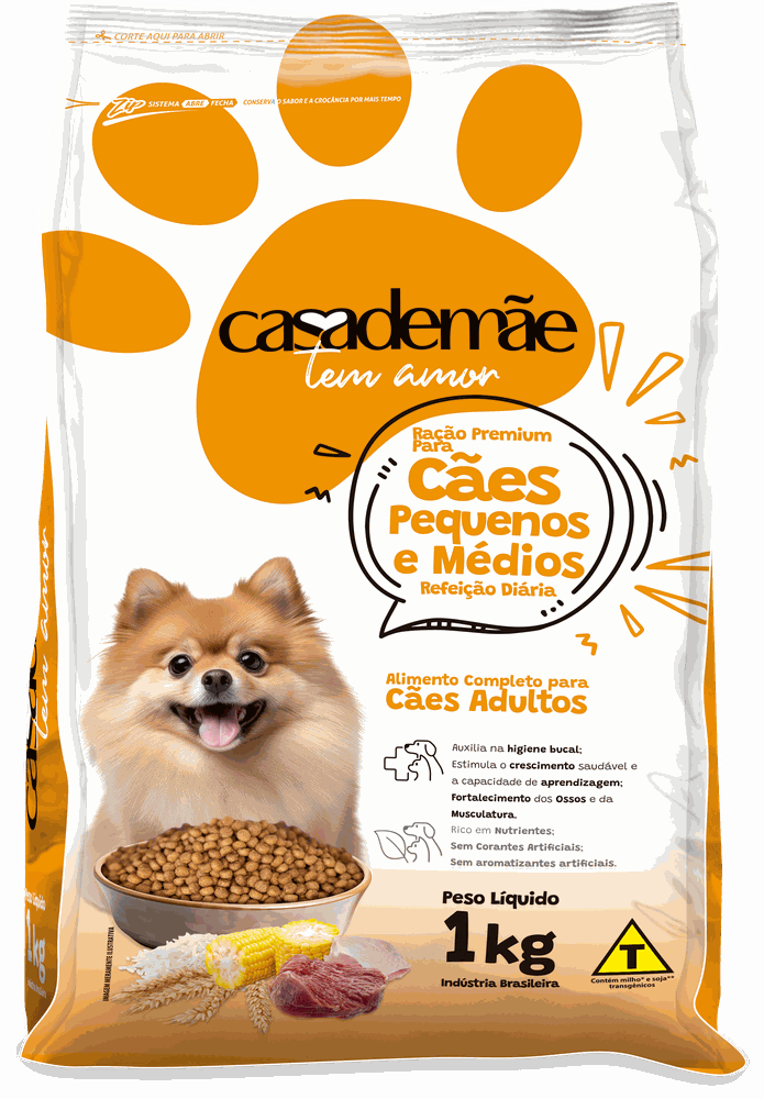 Ração Cães Pequenos e Médios 1kg